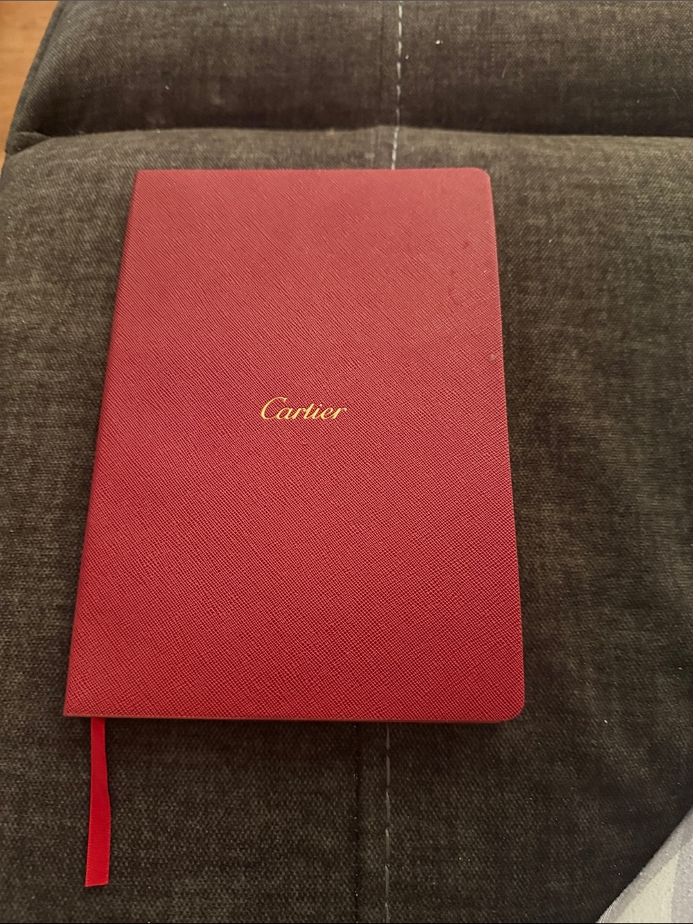 Cartier Burgundy Hardcover Notebook with Gold Script